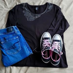 🔥3/$15 Allison Daley black tee